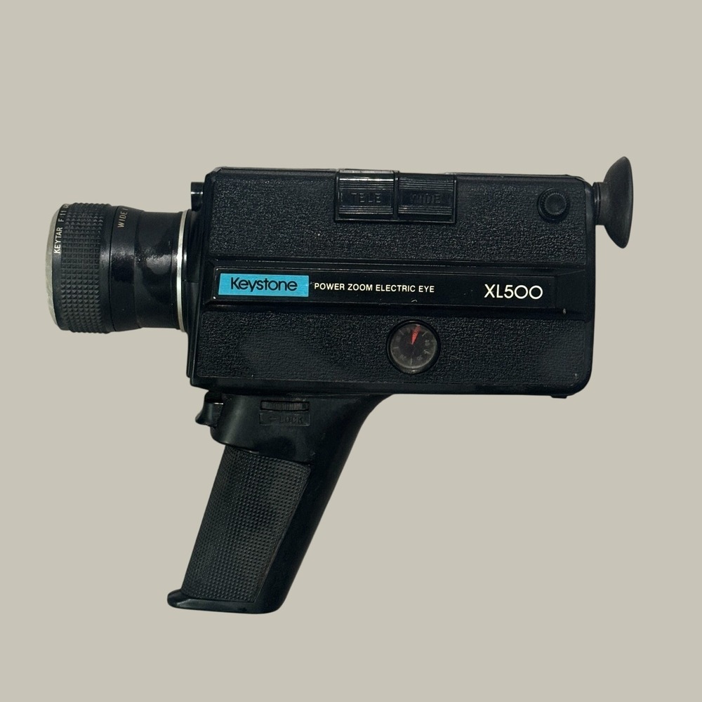 Vintage Keystone XL500 Super 8 Movie Camera Power Zoom Electric Eye Untested